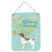 Carolines Treasures BB7593DS1216 Welcome Friends Gun Dog Wall or Door Hanging P