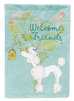 Carolines Treasures BB7614GF Welcome Friends White Poodle Garden Flag