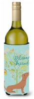 Carolines Treasures  BB7631LITERK Welcome Friends Red Dachshund Wine Bottle Hugg