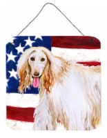 Carolines Treasures  BB9702DS66 Afghan Hound Patriotic Wall or Door Hanging Prin