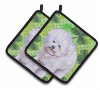 Carolines Treasures  BB9822PTHD Bichon Frise St Patrick's Pair of Pot Holders, G