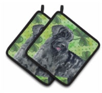 Carolines Treasures  BB9834PTHD Giant Schnauzer St Patrick's Pair of Pot Holders