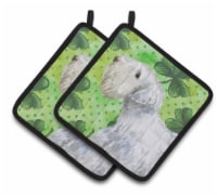 Carolines Treasures  BB9858PTHD Sealyham Terrier St Patrick's Pair of Pot Holder