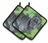 Carolines Treasures  BB9868PTHD Cane Corso St Patrick's Pair of Pot Holders, Gre