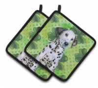 Carolines Treasures  BB9882PTHD Dalmatian Puppy St Patrick's Pair of Pot Holders
