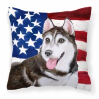 Carolines Treasures  BB9712PW1414 Siberian Husky #2 Patriotic Fabric Decorative