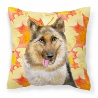 Carolines Treasures  BB9915PW1414 German Shepherd Fall Fabric Decorative Pillow,