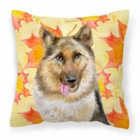 Carolines Treasures  BB9915PW1414 German Shepherd Fall Fabric Decorative Pillow,