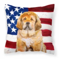 Carolines Treasures  BB9721PW1818 Tibetan Mastiff Patriotic Fabric Decorative Pi