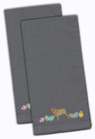 Carolines Treasures  CK1664GYTWE Neopolitan Mastiff Easter Gray Embroidered Towe