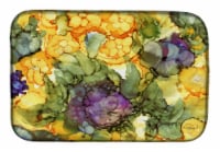 Carolines Treasures 8958DDM Abstract Flowers Purple and Yellow Dish Drying Mat