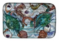 Carolines Treasures  8965DDM Shrimp, Crabs and Oysters in water Dish Drying Mat