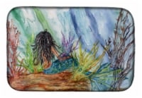 Carolines Treasures 8974DDM Black Haired Mermaid Water Fantasy Dish Drying Mat