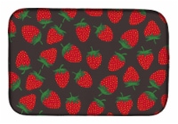 Carolines Treasures  BB5137DDM Strawberries on Gray Dish Drying Mat