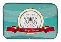 Carolines Treasures  BB1530DDM White English Bulldog  Merry Christmas Dish Dryin