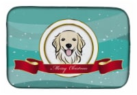 Carolines Treasures BB1515DDM Golden Retriever Merry Christmas Dish Drying Mat