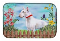 Carolines Treasures CK1255DDM Bull Terrier Spring Dish Drying Mat