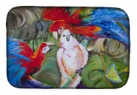 Carolines Treasures  JMK1018DDM Menage-a-trois Parrots Dish Drying Mat