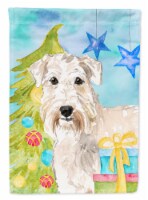 Carolines Treasures CK1857GF Christmas Tree Wheaten Terrier Garden Flag