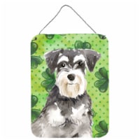Carolines Treasures  CK1796DS1216 Shamrocks Schnauzer #2 Wall or Door Hanging Pr