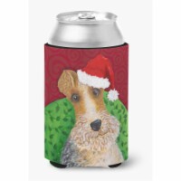 Wire Fox Terrier Christmas Can or Bottle cold-beverage-koozies, CC,