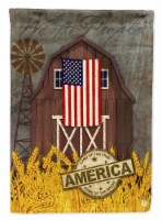 Carolines Treasures VHA3036GF Patriotic Barn Land of America Flag Garden Size
