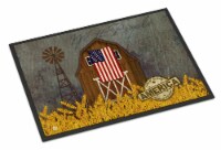Carolines Treasures VHA3036JMAT Patriotic Barn Land of America Doormat 24x36