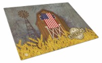Carolines Treasures  VHA3036LCB Patriotic Barn Land of America Glass Cutting Boa