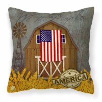 Carolines Treasures  VHA3036PW1414 Patriotic Barn Land of America Fabric Decorat