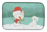 Carolines Treasures  CK2094DDM Maltese Snowman Christmas Dish Drying Mat