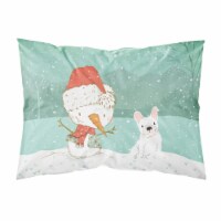 Caroline'sSnowman White French Bulldog Christmas