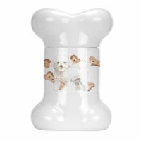 Carolines Treasures CK2306BSTJ Bichon Fris Bone Shaped Treat Jar