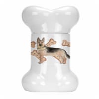 Carolines Treasures CK2354BSTJ German Shepherd Bone Shaped Treat Jar