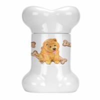 Carolines Treasures CK2371BSTJ Chow Chow Puppy Bone Shaped Treat Jar