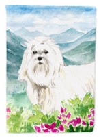 Carolines Treasures CK2529CHF Mountain Flowers Maltese House Flag