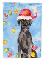 Carolines Treasures CK2505GF Christmas Lights Black Labrador Retriever Flag Gar