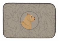 Carolines Treasures CK2198DDM Norwich Terrier In the Kitchen Dish Drying Mat