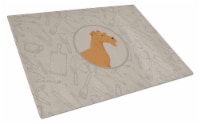 Carolines Treasures  CK2193LCB Irish Terrier In the Kitchen Glass Cutting Board