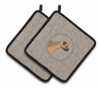 Carolines Treasures CK2170PTHD Border Terrier In the Kitchen Pair of Pot Holder