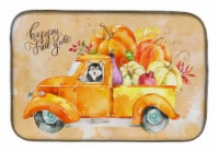 Carolines Treasures CK2625DDM Fall Harvest Alaskan Malamute Dish Drying Mat