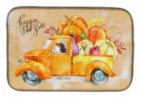 Carolines Treasures CK2655DDM Fall Harvest Dachshund Dish Drying Mat