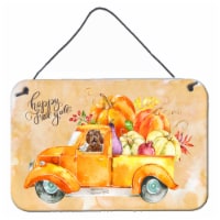 Carolines Treasures  CK2623DS812 Fall Harvest Labradoodle Wall or Door Hanging P