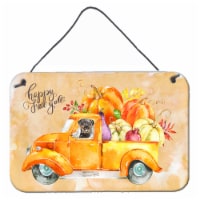 Carolines Treasures  CK2629DS812 Fall Harvest Rottweiler Wall or Door Hanging Pr