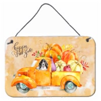 Fall Harvest Black Parti Cocker Spaniel Wall or Door Hanging Prints