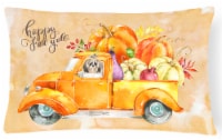 Carolines Treasures  CK2634PW1216 Fall Harvest Shih Tzu Canvas Fabric Decorative