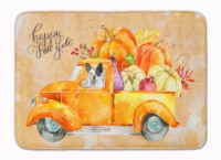 Fall Harvest French Bulldog Machine Washable Memory Foam Mat