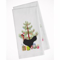 Naked Neck Chicken Christmas White Kitchen Towel Set of 2