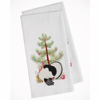 Royal Palm Turkey Christmas White Kitchen Towel Set of 2