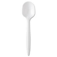 Medium-Weight Cutlery, 6.25 in., Soup Spoon, White