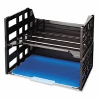 Recycled High Rise Desk Tray&#44; 13.25 x 9 x 10.25&#44; Letter&#44; Black&#44; 2-PK